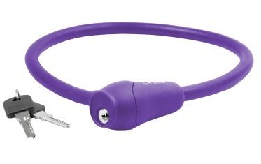 Противоугонка ключ L 600мм, ф 12мм, M-Wave, силикон, фиолетовая, 5-231049