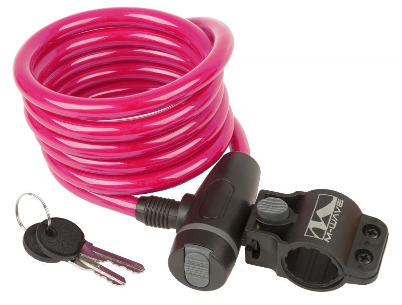 Противоугонка ключ L 1800мм, ф 10мм, M-Wave, розовая, 5-233868